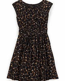 Boden Selina Dress, Navy Confetti,Coffee Bean