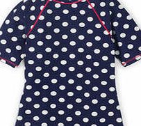 Boden Short Sleeve Rash Vest, Sailor Blue Spot 34673269