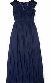 Silk & Lace Maxi Dress, Blue 34487678