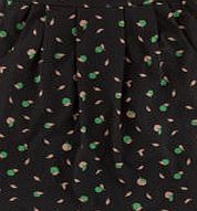 Boden Soft Printed Skirt, Black 34409185