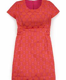 Spot Jacquard Dress, Orange,Blue 34301317