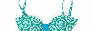 Boden St Lucia Bikini Top, Lotus Woodblock,Tutti