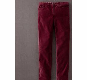 Boden Straightleg Velvet Trouser, Carmine,Grey 33701939