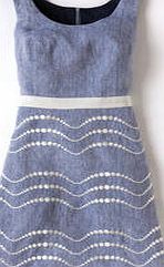 Boden Summer Fun Dress, Blue Chambray/Ivory 34138032