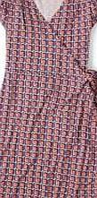Boden Summer Wrap Dress, Chilli Retro Geo 34778910