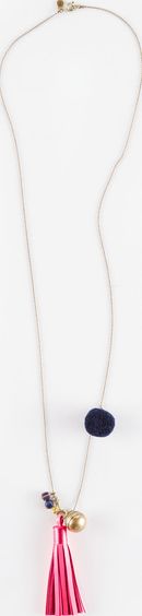 Boden, 1669[^]35049162 Tassel Necklace Gold/Neon Pink/Navy Boden,
