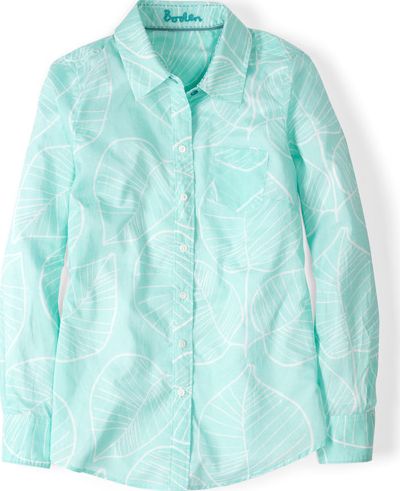 Boden, 1669[^]34837468 The Casual Shirt Pale Mint Retro Leaf Boden,