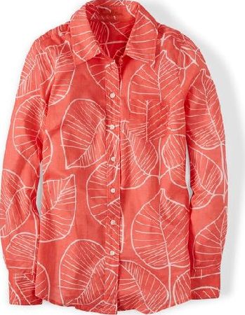Boden, 1669[^]34837724 The Casual Shirt Soft Red Retro Leaf Boden, Soft