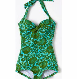 Boden Tie Front Swimsuit, Turquoise Lace Floral 34152678