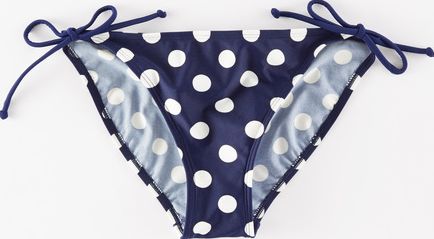 Boden, 1669[^]35238245 Tie Side Bikini Bottom Sailor Blue Spot Boden,