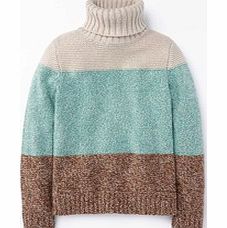 Toasty Roll Neck Jumper, Porridge/Duck