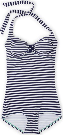 Boden, 1669[^]34565069 Vintage Boyleg Swimsuit Sailor Blue/Ivory Stripe