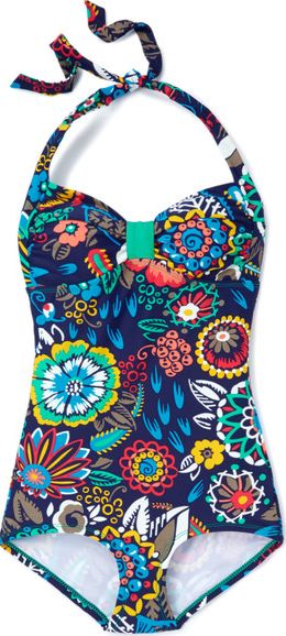 Boden Vintage Boyleg Swimsuit Tropical Floral Boden,