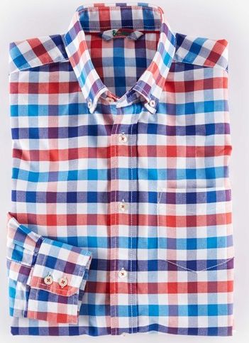 Boden, 1669[^]35025857 Washed Oxford Shirt Red Check Boden, Red Check