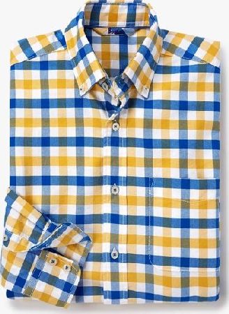 Boden, 1669[^]34883447 Washed Oxford Shirt Yellow/Navy Check Boden,