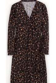 Wrap Dress, Black/Tobacco Painted Leopard 34386805