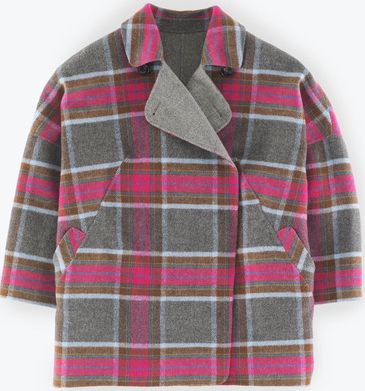 Boden, 1669[^]35221712 Zoe Coat Pink and Grey Check Boden, Pink and