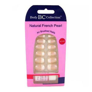 Body Collection False French Nail Tips - Active with half moons French Nail Tips