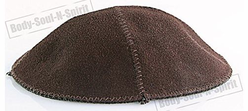 Brown leather Beanie Kippah Yarmulke Kippa Israel Tribal Jewish Hat covering Cap