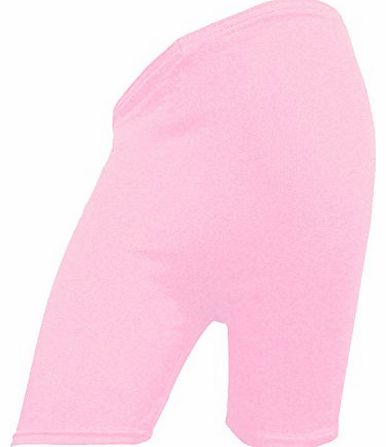 Womens Cycling & Dancing Ladies Cycle Cotton Lycra Shorts in Assorted Colors & Sizes (M/L (UK 12-16), Pink)