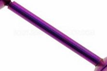 BodyJewelleryShop Titanium Flat Tongue Studs / Bar - Purple 14mm