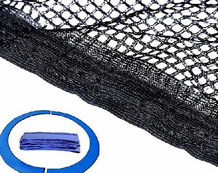 BodyRip Set Of Trampoline Pad amp; Safety Net 8FT 10FT 12FT 14FT Replacement Padding Pad Mat (8FT Pad   8FT Net 6 Poles)