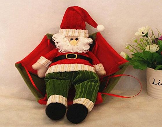 BoldScript TM) 12pcs Artificial Christmas Decoration Supplies Santa Claus Ornaments Parachute snowmen hanging for new year