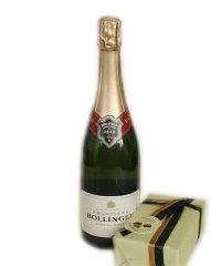 Bollinger champagne and belgian chocolates