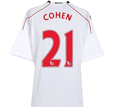 Reebok 2010-11 Bolton Wanderers Home Shirt (Cohen 21)