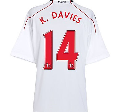 Reebok 2010-11 Bolton Wanderers Home Shirt (K. Davies 14)