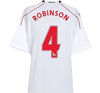 Reebok 2010-11 Bolton Wanderers Home Shirt (Robinson 4)