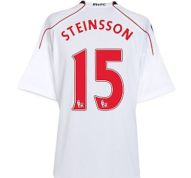Reebok 2010-11 Bolton Wanderers Home Shirt (Steinsson 15)