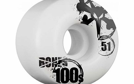 Bones 100s V4 Formula 51mm Wheels - White