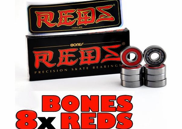 Bones Reds Skateboard Bearings - Red