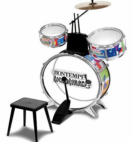 Rock Drummer Drum Set with Stool