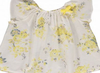 Bonton Flip flowers blouse Yellow `6 months,12