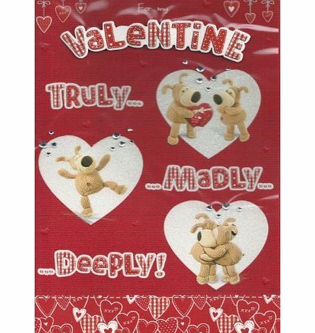 Boofle For my Valentine Truly Madly Deeply Happy valentines day card
