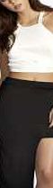 boohoo Asymmetric Midi Skirt - black azz10828