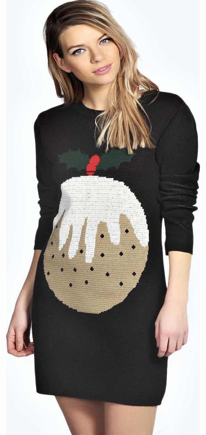Ava Pudding Knitted Christmas Jumper Dress -
