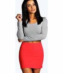 boohoo Bodycon Mini Skirt - red azz08370