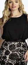 boohoo Boutique Crochet Skirt Bodycon Dress - black