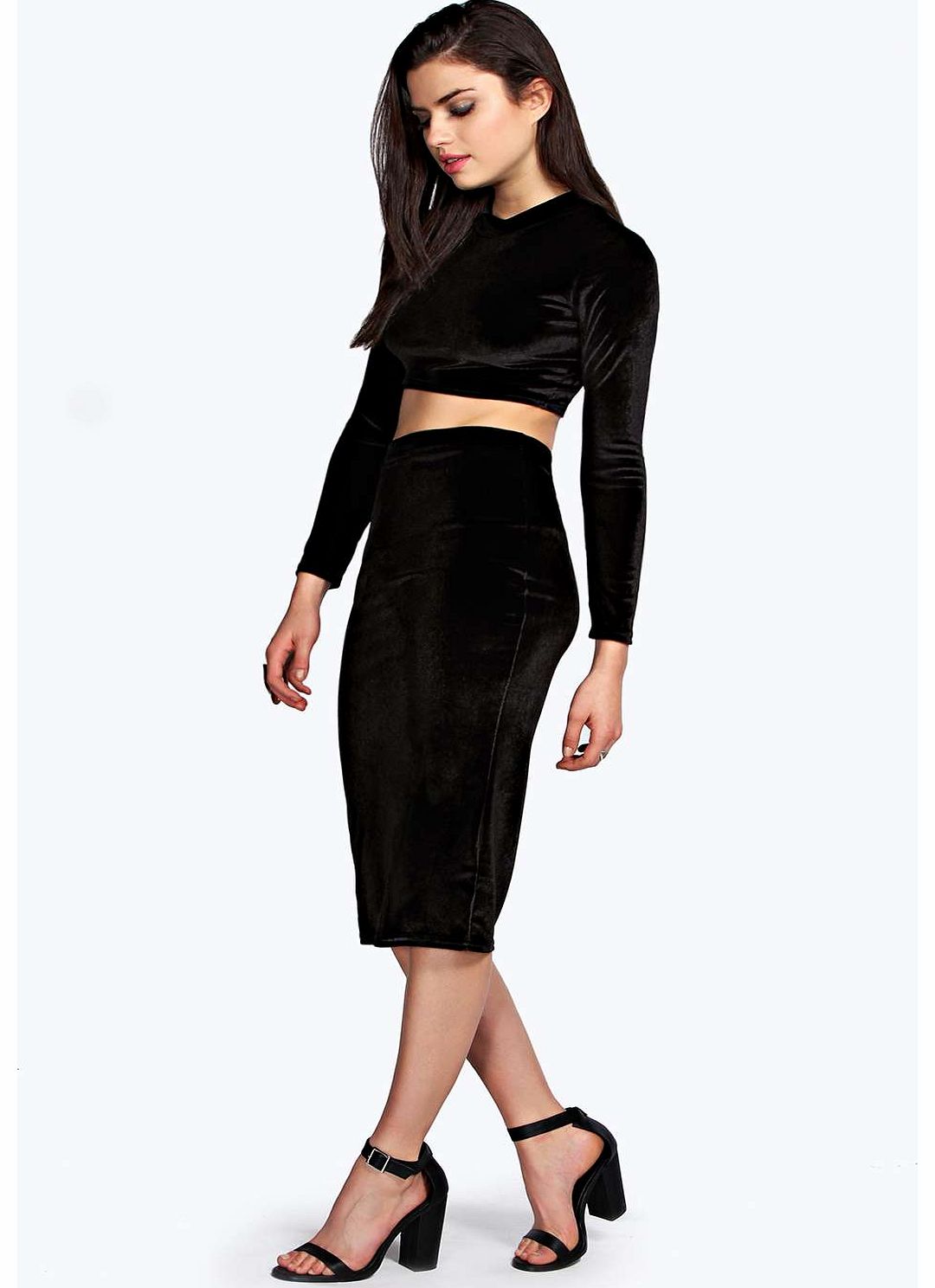 boohoo Charlie Crop Top And Pencil Skirt Co-Ord Set -
