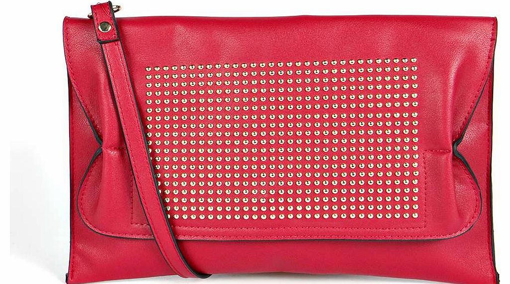 Clarissa Pin Stud Cross Body Bag - red azz18324