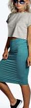 boohoo Colour Block Midi Skirt - jade azz05523