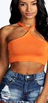 Cross Strap Crop Top - orange azz06605