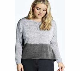 Evelyn Dip Dye Knitted Top - charcoal pzz98726