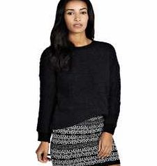 boohoo Fairisle Print Knitted Mini Skirt - black azz21072