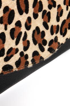 Fiona Brushed Leopard Contrast Fold Over Clutch