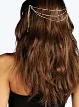 boohoo Hair Grips With Draping Chains - gold azz08831