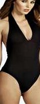 Halterneck Bodysuit - black azz08736